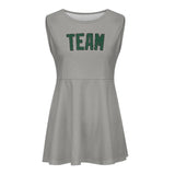 Custom Gray Green Cheerleader Dress