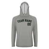 Custom Gray Dark Green UV-Hoodie