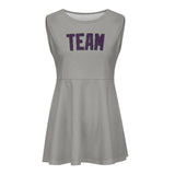 Custom Gray Purple Cheerleader Dress