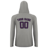 Custom Gray Purple UV-Hoodie