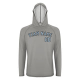 Custom Gray Light Blue UV-Hoodie