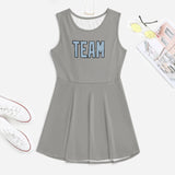 Custom Gray Light Blue Cheerleader Dress