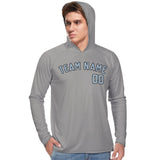 Custom Gray Light Blue UV-Hoodie