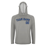 Custom Gray Sky Blue UV-Hoodie