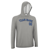 Custom Gray Sky Blue UV-Hoodie