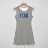 Custom Gray Sky Blue Cheerleader Dress