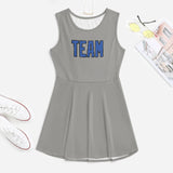 Custom Gray Sky Blue Cheerleader Dress