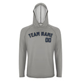 Custom Gray Blue UV-Hoodie