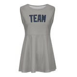 Custom Gray Blue Cheerleader Dress