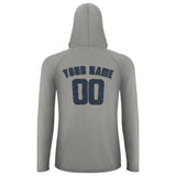 Custom Gray Blue UV-Hoodie