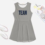 Custom Gray Blue Cheerleader Dress