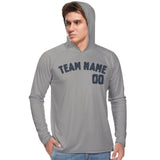 Custom Gray Blue UV-Hoodie