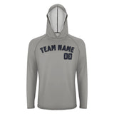 Custom Gray Navy UV-Hoodie
