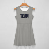 Custom Gray Navy Cheerleader Dress