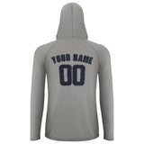 Custom Gray Navy UV-Hoodie
