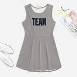 Custom Gray Navy Cheerleader Dress