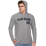 Custom Gray Navy UV-Hoodie