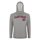 Custom Gray Pink UV-Hoodie