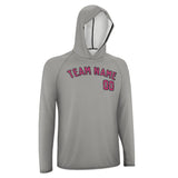 Custom Gray Pink UV-Hoodie