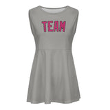 Custom Gray Pink Cheerleader Dress