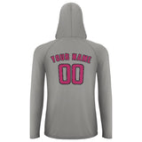 Custom Gray Pink UV-Hoodie