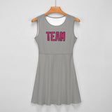 Custom Gray Pink Cheerleader Dress
