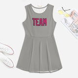 Custom Gray Pink Cheerleader Dress