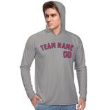 Custom Gray Pink UV-Hoodie