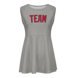 Custom Gray Red Cheerleader Dress