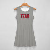 Custom Gray Red Cheerleader Dress