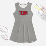 Custom Gray Red Cheerleader Dress