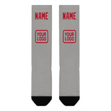 Custom Gray Red Knee-High Sock