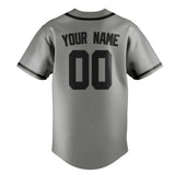 Custom Gray & Black Colors Design Sports Baseball Jersey