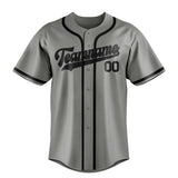 Custom Gray & Black Colors Design Sports Baseball Jersey