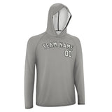 Custom Gray White UV-Hoodie