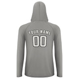 Custom Gray White UV-Hoodie