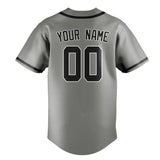 Custom Gray & Black Colors Design Sports Baseball Jersey