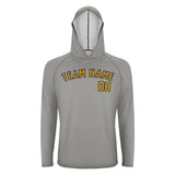 Custom Gray Yellow UV-Hoodie