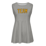 Custom Gray Yellow Cheerleader Dress