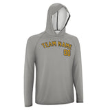 Custom Gray Yellow UV-Hoodie