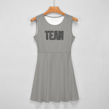 Custom Gray Dark Grey Cheerleader Dress