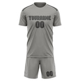 Custom Gray Dark Grey Soccer Jersey