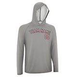 Custom Gray Light Pink UV-Hoodie