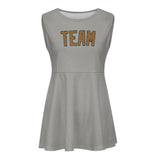 Custom Gray Khaki Cheerleader Dress