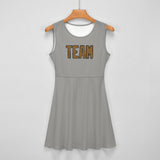 Custom Gray Khaki Cheerleader Dress