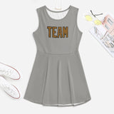 Custom Gray Khaki Cheerleader Dress