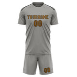 Custom Gray Khaki Soccer Jersey