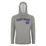 Custom Gray Light Purple UV-Hoodie
