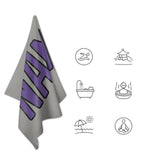 Custom Gray Light Purple Beach Towel