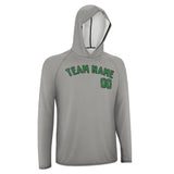 Custom Gray Emerald Green UV-Hoodie